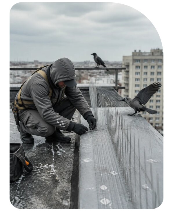 Защита от ворон под ключ в Брянске по цене от 5376 р. | Сенат-Бнк
